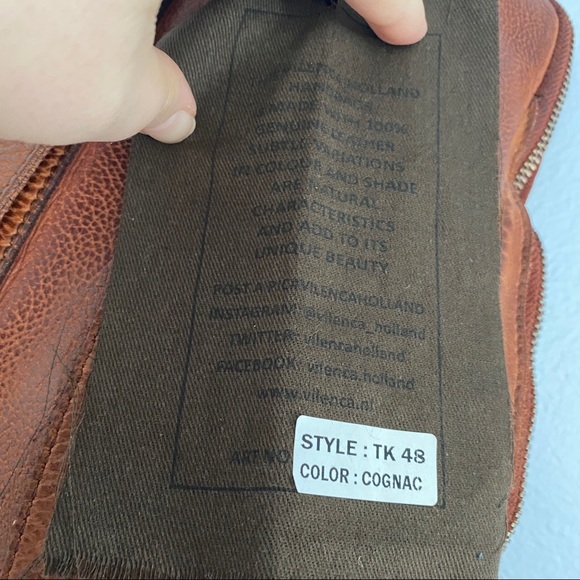 Anthropologie Vilenca Holland Cognac Leather Backpack - Picture 5 of 7